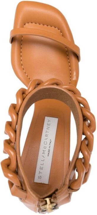 Stella McCartney Falabella sandalen met ketting Bruin