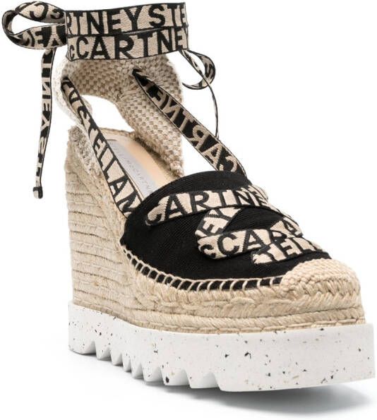 Stella McCartney Gaia Canvas espadrilles Zwart