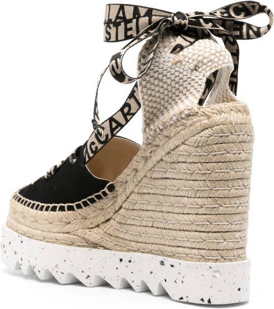 Stella McCartney Gaia Canvas espadrilles Zwart