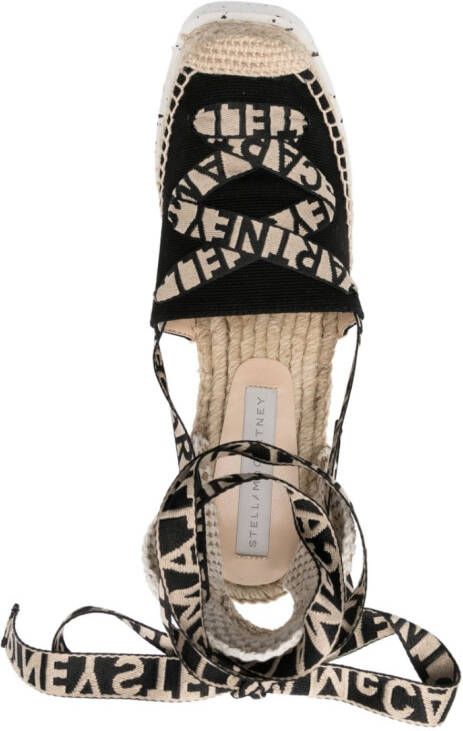 Stella McCartney Gaia Canvas espadrilles Zwart