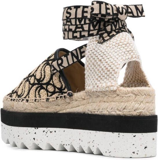 Stella McCartney Gaia espadrilles met plateauzool Beige