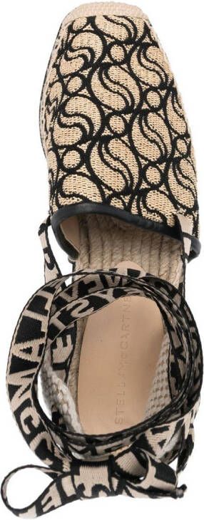 Stella McCartney Gaia espadrilles met plateauzool Beige