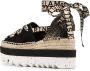 Stella McCartney Gaia espadrilles met plateauzool Zwart - Thumbnail 3