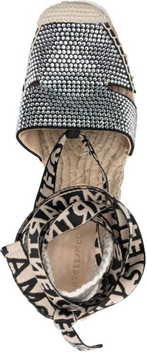 Stella McCartney Espadrilles verfraaid met kristallen Beige