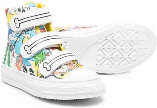 Stella McCartney Kids Sneakers met klittenband Wit