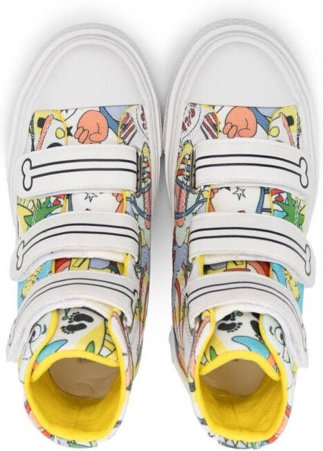 Stella McCartney Kids Sneakers met klittenband Wit