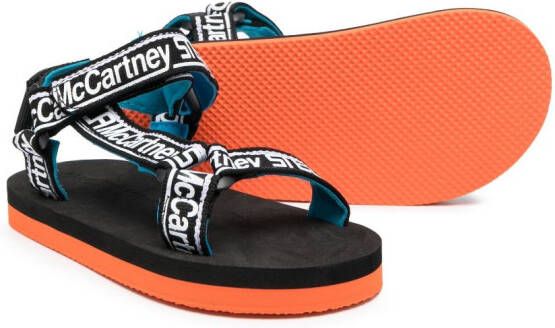 Stella McCartney Kids Sandalen met klittenband Zwart