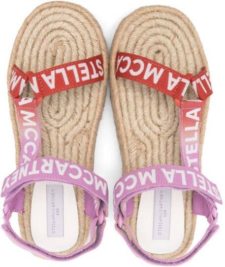 Stella McCartney Kids Sandalen met logoband Roze