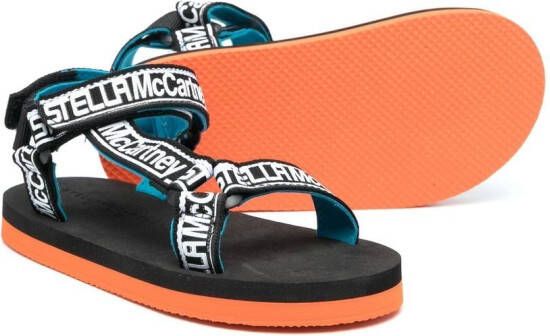 Stella McCartney Kids Sandalen met klittenband Zwart