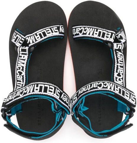 Stella McCartney Kids Sandalen met klittenband Zwart