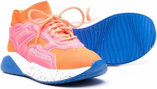 Stella McCartney Kids Sneakers met colourblocking Oranje