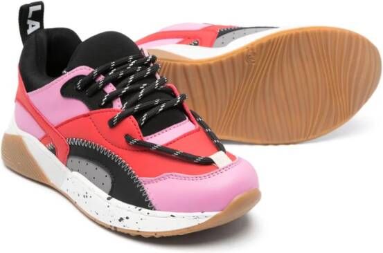 Stella McCartney Kids Sneakers met colourblocking Rood