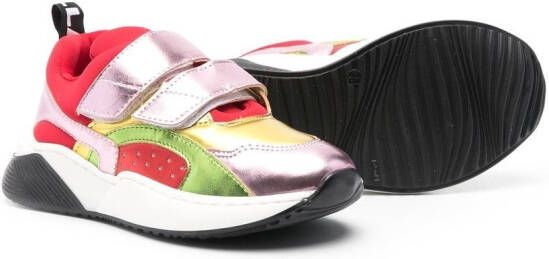 Stella McCartney Kids Sneakers met klittenband Rood