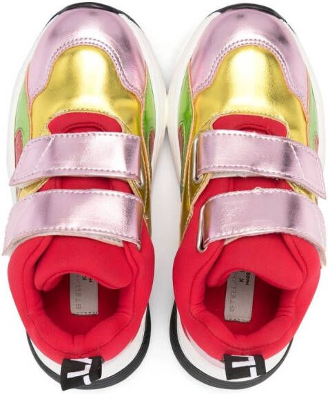 Stella McCartney Kids Sneakers met klittenband Rood