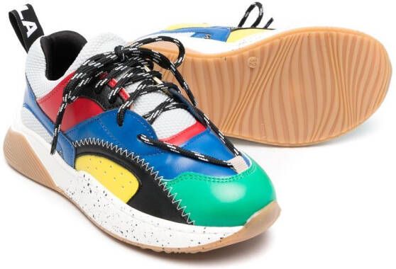 Stella McCartney Kids Sneakers met vlakken Blauw