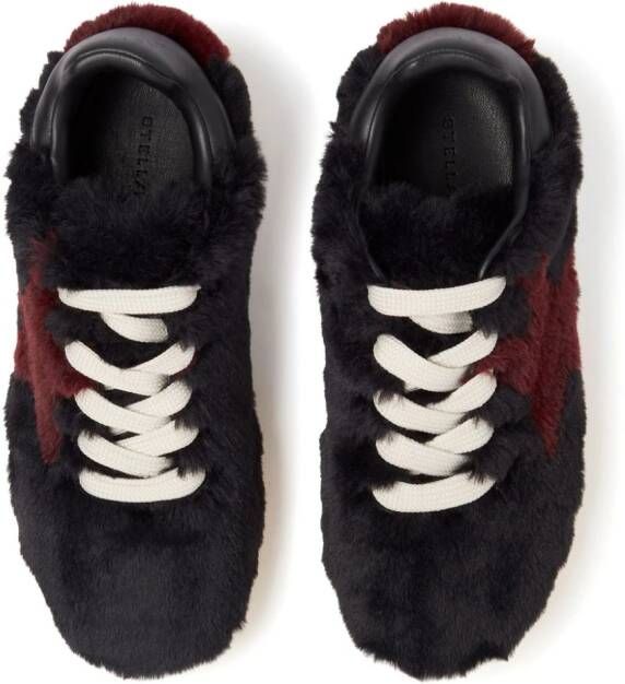Stella McCartney Loop sneakers van imitatiebont Zwart