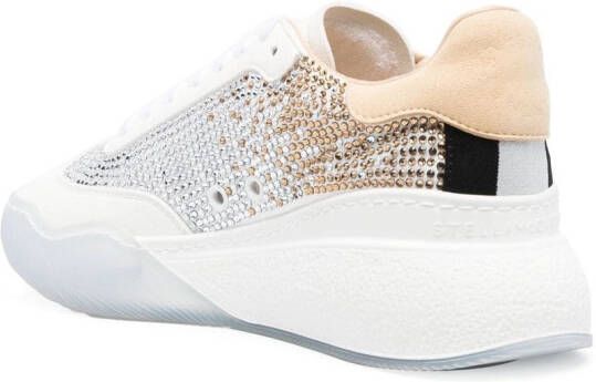 Stella McCartney Loop sneakers verfraaid met kristallen Wit