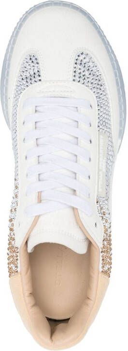 Stella McCartney Loop sneakers verfraaid met kristallen Wit