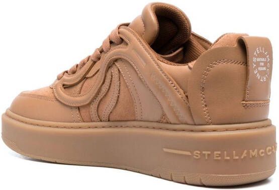 Stella McCartney S-Wave sneakers met borduurwerk Bruin