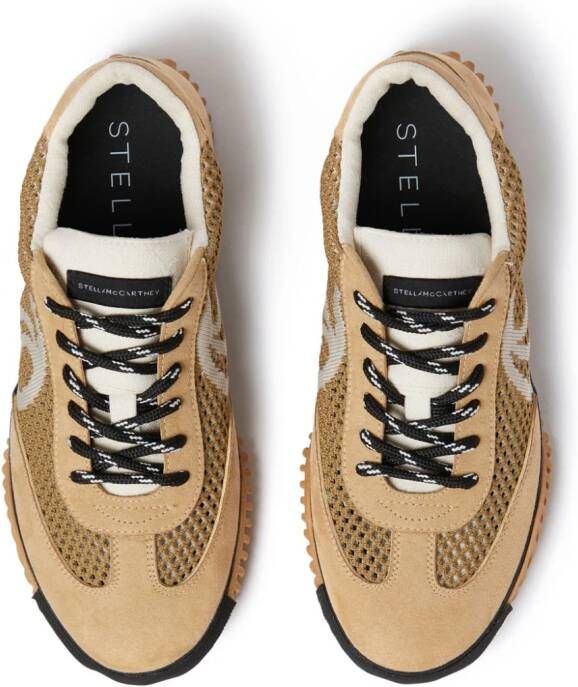 Stella McCartney S-Wave sneakers met mesh Beige