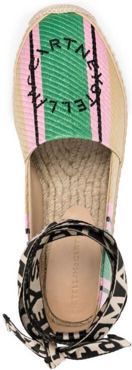Stella McCartney Sandalen met borduurwerk Beige