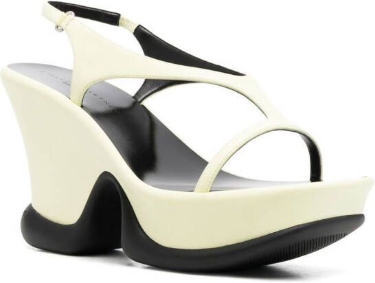 Stella McCartney Shroom slingback sandalen met sleehak Geel