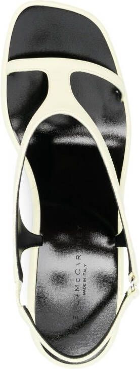 Stella McCartney Shroom slingback sandalen met sleehak Geel