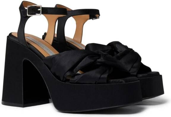 Stella McCartney Skyle satijnen sandalen Zwart