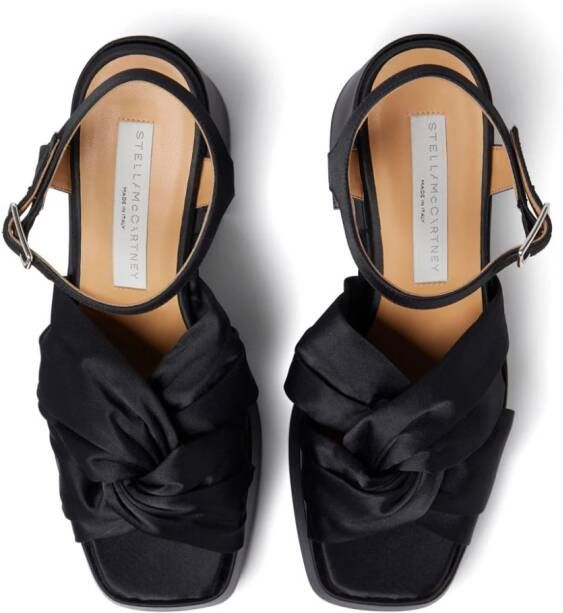 Stella McCartney Skyle satijnen sandalen Zwart