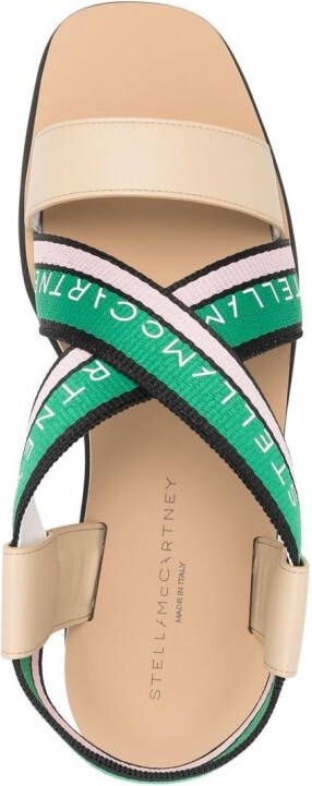 Stella McCartney Sneak-Elyse sandalen met plateauzool Beige