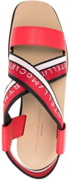 Stella McCartney Sneak-Elyse sandalen met plateauzool Rood