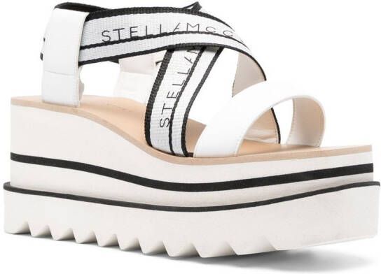 Stella McCartney Sneakelyse sandalen met plateauzool Wit