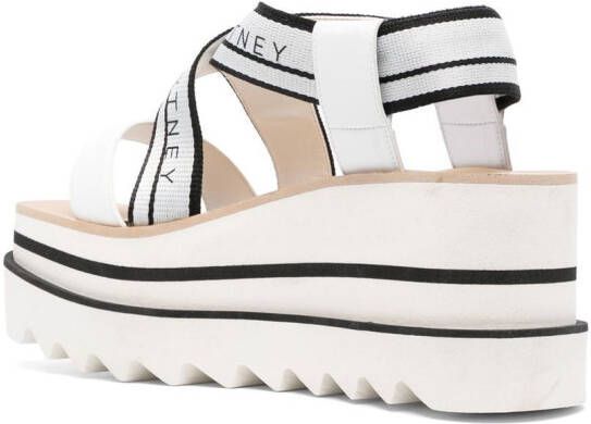 Stella McCartney Sneakelyse sandalen met plateauzool Wit