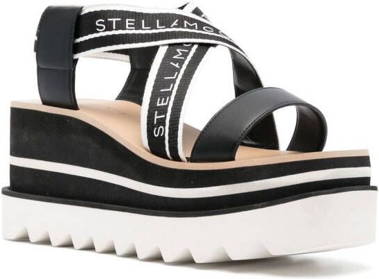 Stella McCartney Sneakelyse sandalen met plateauzool Zwart