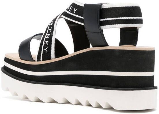 Stella McCartney Sneakelyse sandalen met plateauzool Zwart