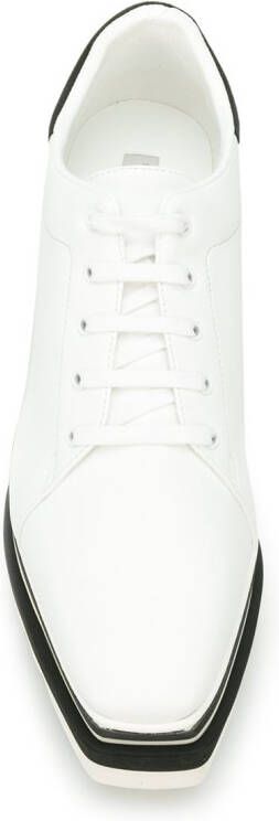 Stella McCartney Sneakers met gestreepte plateauzool Wit