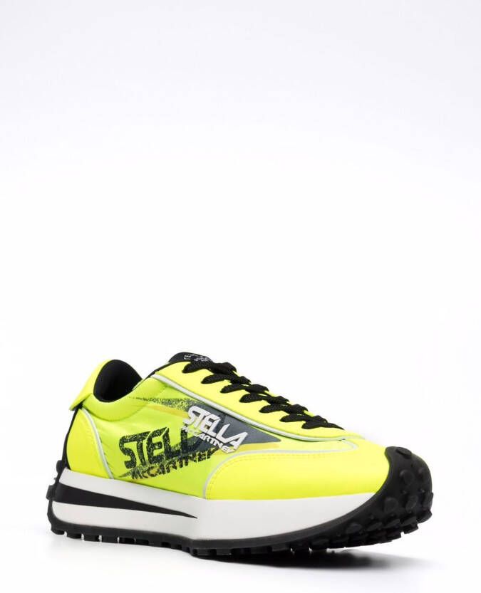 Stella McCartney Sneakers met logoprint Geel