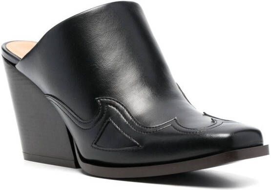 Stella McCartney 97 mm Cowboy Cloudy muiltjes Zwart