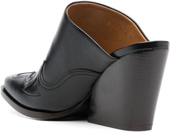Stella McCartney 97 mm Cowboy Cloudy muiltjes Zwart