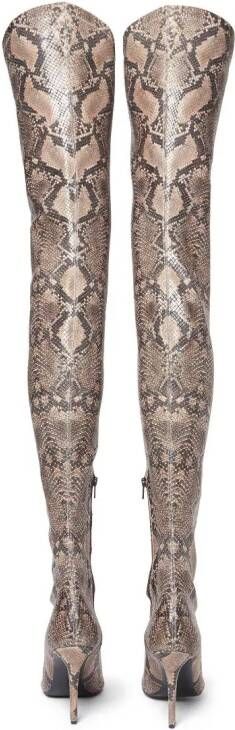 Stella McCartney Stella Iconic laarzen met pythonprint Bruin