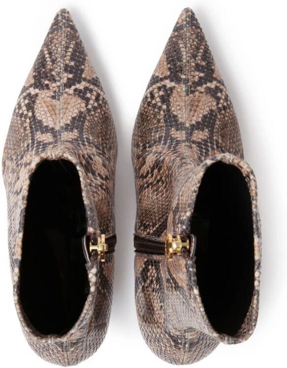 Stella McCartney Stella Iconic laarzen met pythonprint Bruin