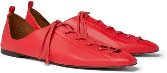 Stella McCartney Veterschoenen van imitatieleer Rood