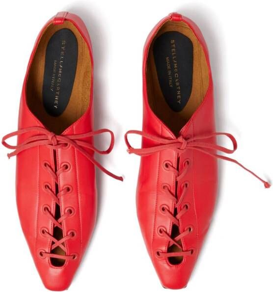 Stella McCartney Veterschoenen van imitatieleer Rood