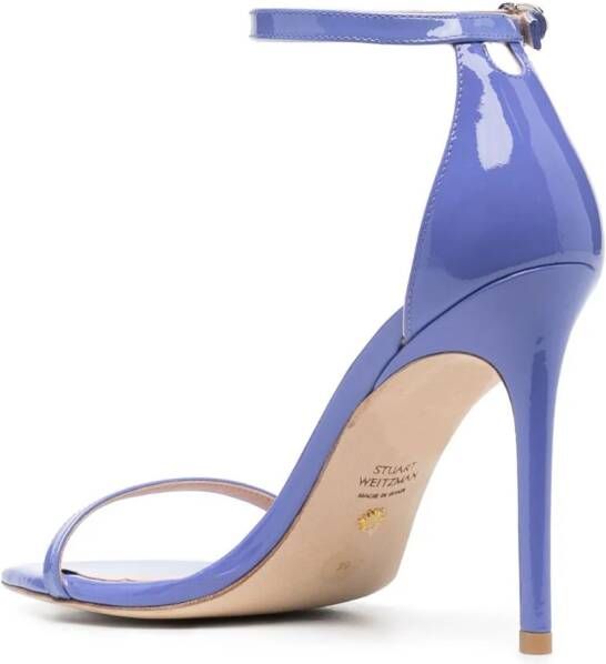 Stuart Weitzman 105mm patent leather sandals Paars