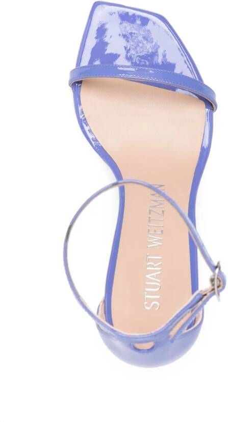 Stuart Weitzman 105mm patent leather sandals Paars