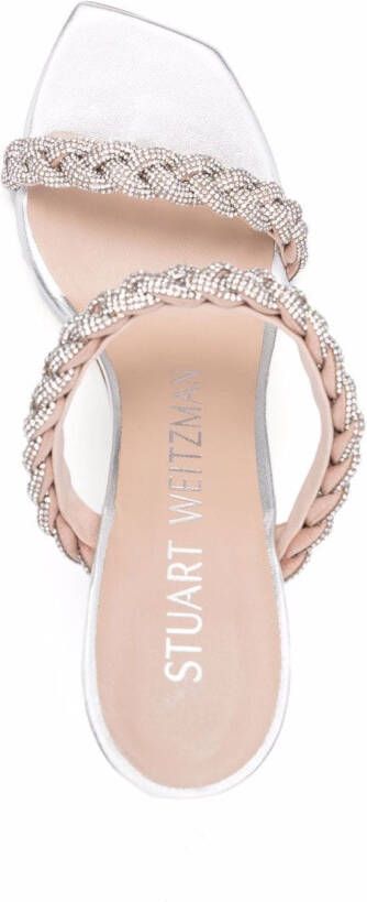 Stuart Weitzman Addison stiletto sandalen Zilver