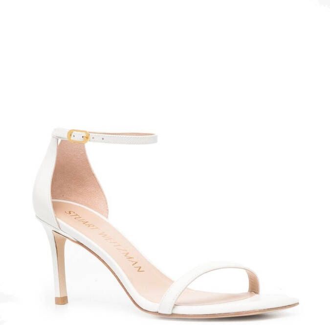 Stuart Weitzman Amelia leren sandalen Wit