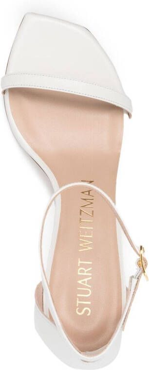 Stuart Weitzman Amelia leren sandalen Wit