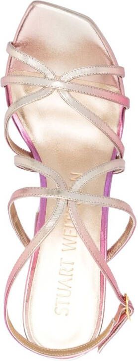 Stuart Weitzman Barelythere sandalen met plateauzool Roze