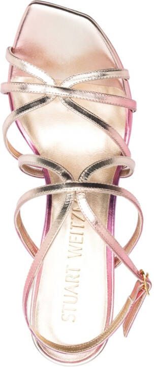 Stuart Weitzman Barelythere sandalen met plateauzool Roze